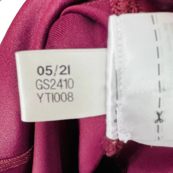 Adidas Women's X Zoe Saldana AEROREADY Burgundy Shine Tights (GS2410) Size 3X - Picture 9 of 9